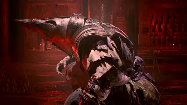 Red demon mask creature in Phantom Blade Zero